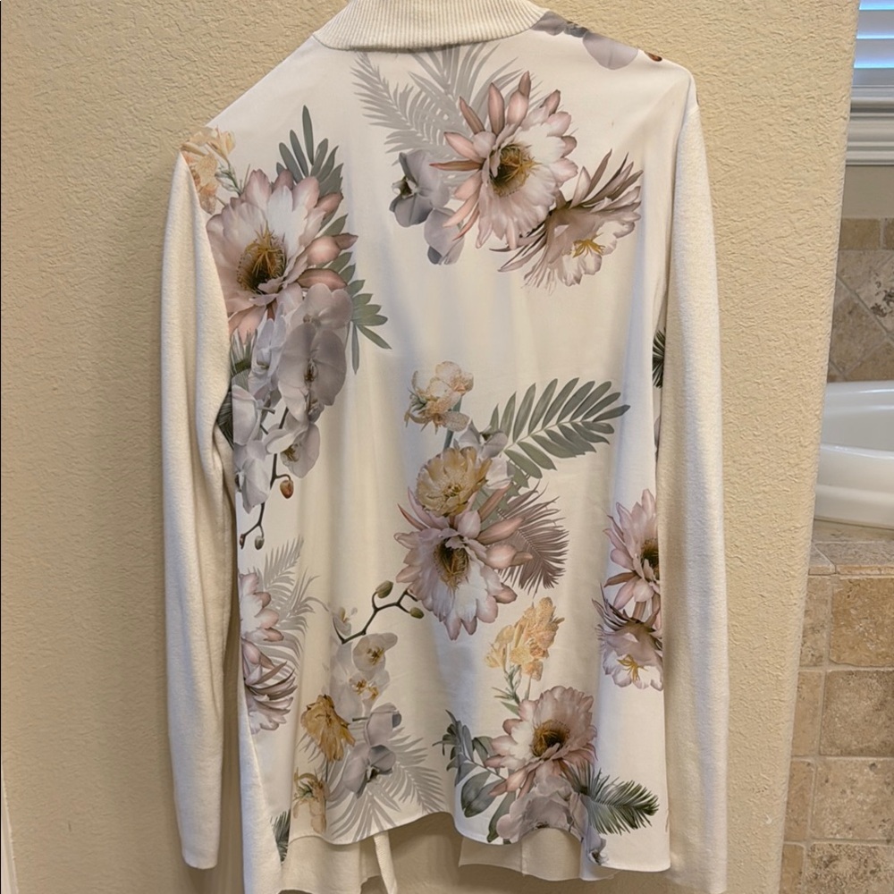 Ted Baker London Floral Print Cardigan Size 3